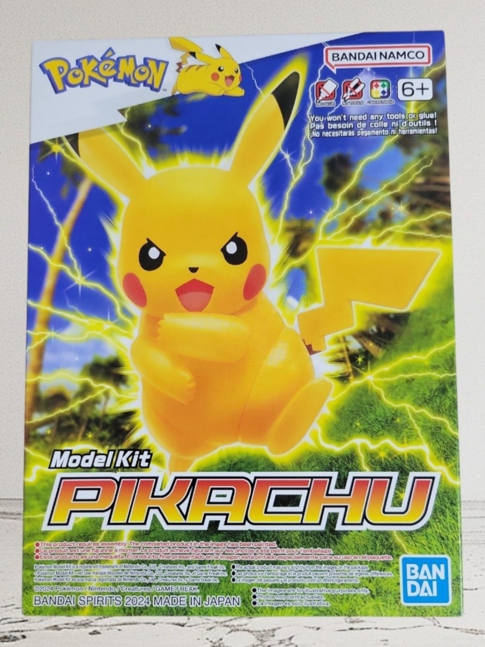 Bandai Pikachu Model Kit - Bright Yellow Kids Action Figure